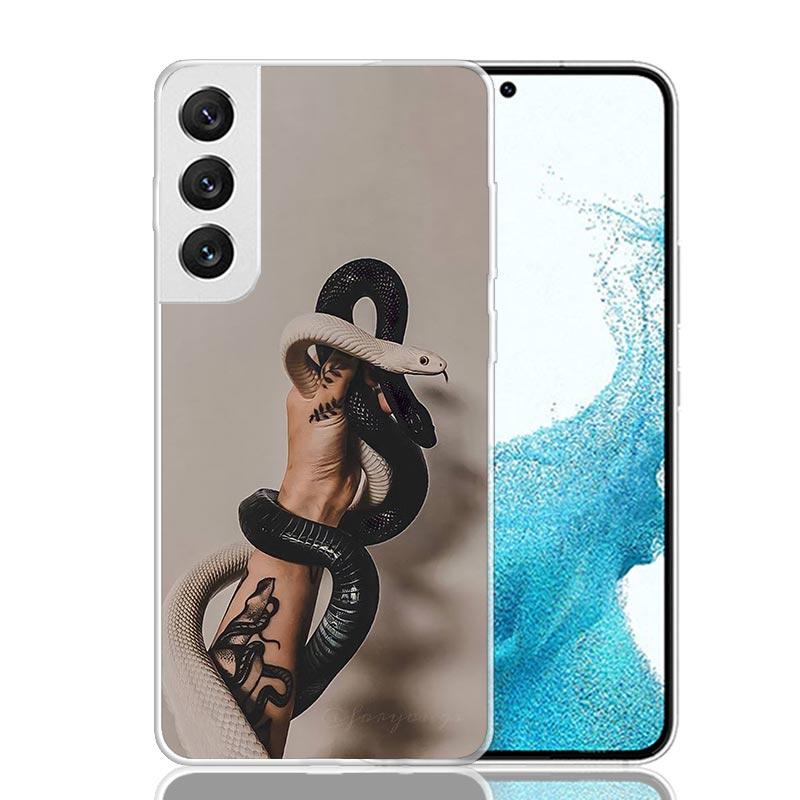Animal Leather Snake Scales Phone Case For Samsung Galaxy S26 Ultra S23 S24 S25 Edge S20 FE S21 S22 Plus Soft Print Shell Cover