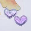 30 buc. 43*35 mm patch-uri căptușite cu aplicație de inimă cu sclipici pentru haine, pălărie, artizanat, accesorii de cusut, bricolaj, agrafe de păr, decor cu fundă