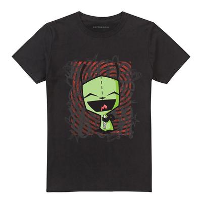 Invader Zim Happy Gir 100% Baumwolle T-Shirt Herren-T-Shirts Oberteil S-5XL, Schwarz