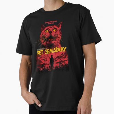 Animal Cemetery 80s Horror Movie Pet Sematary Scary Halloween Gift T Shirt For Unisex Large Size Tops 100 Cotton Printed Clothes