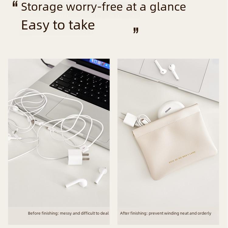 Shrapnel wasserdichte Kosmetiktasche aus PU-Leder – kompakte Aufbewahrung für Make-up und digitales Zubehör