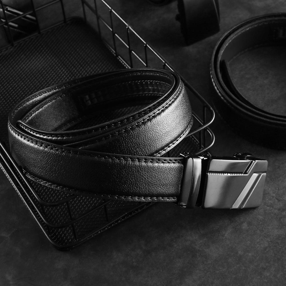 Fashion Waistband High-Quality PU Leather Belt Male Strap Ratchet Automatic Buckle Belts