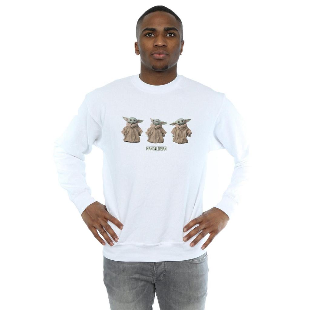 STAR WARS Mens The Mandalorian The Child Poses Sweatshirt