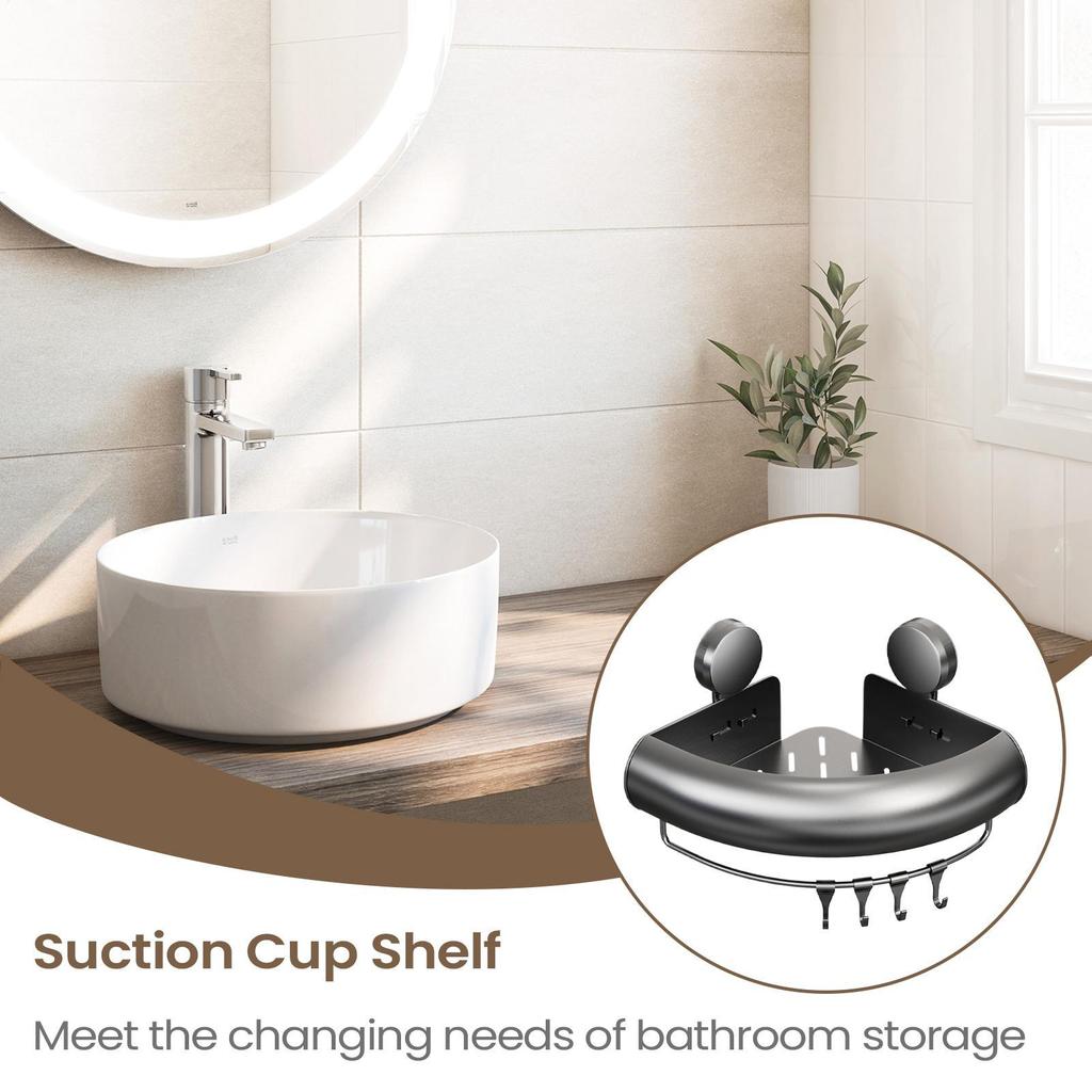 1Pcs Bathroom Shampoo Rack Suction Cup Shower Rack Storage Rack punch Free Rack Corner Towel Rack Bathroom Rack Storage Rack