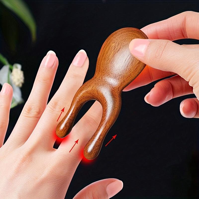 1/2pcs Eyes Facial Wood Gua Sha Tool, Natural Sandalwood Wooden Nose Guasha Massage Tools, Face Manual Meridians Massager Tool