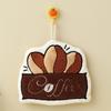 Cartoon Coffee Bread Shape Hand Towel Coral Fleece Soft Bathroom Kerchief Thickened Hanging Style Washcloth Kitchen