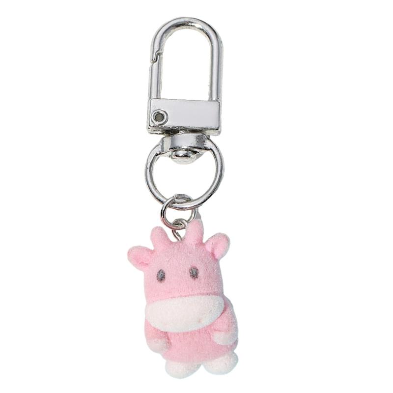 

3D Flocking Dog Keychain Cute Animal Pendant Key Chain Fashionable Phone Lanyard Ornament for Phones Key Bag Purse 1