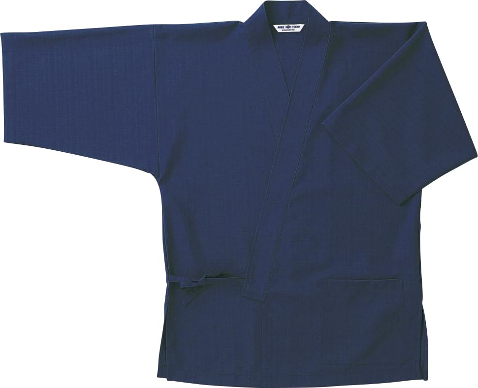

Albe Food Service Uniform for Kitchens, Japanese Restaurants, and Spas, Unisex Shantung Jinbei Samue (Work Clothes), G6874 C-5, Navy Blue, Size 3L