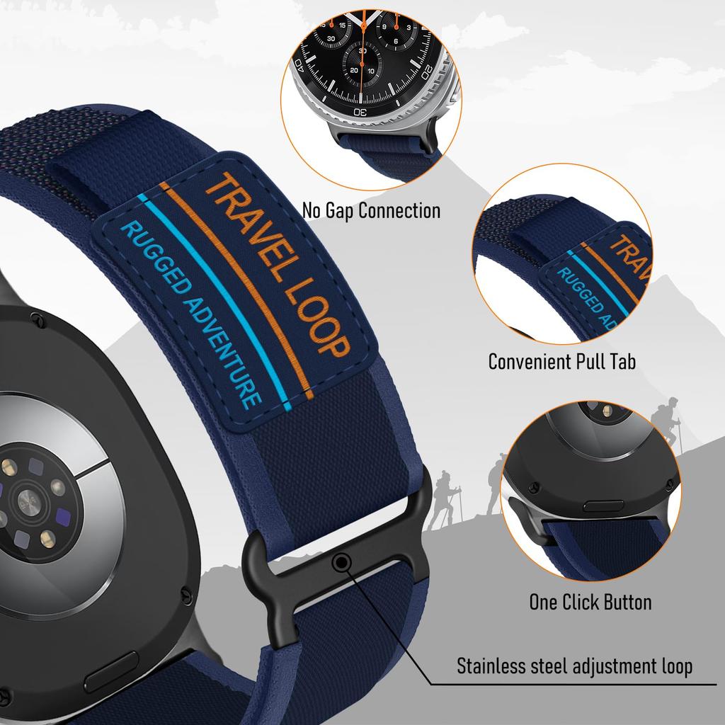 Trailový pásek pro Samsung Galaxy Watch 8/8 classic band 40mm 44mm 46mm Příslušenství sportovní nylonový náramek correa Galaxy watch 8 strap