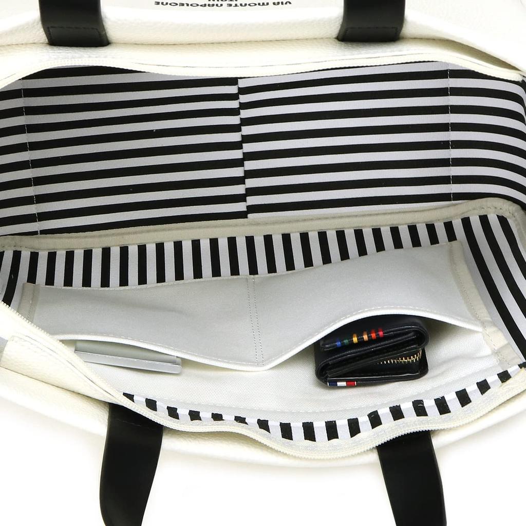 [mila milan] White Tote Bag, 37x25x17cm