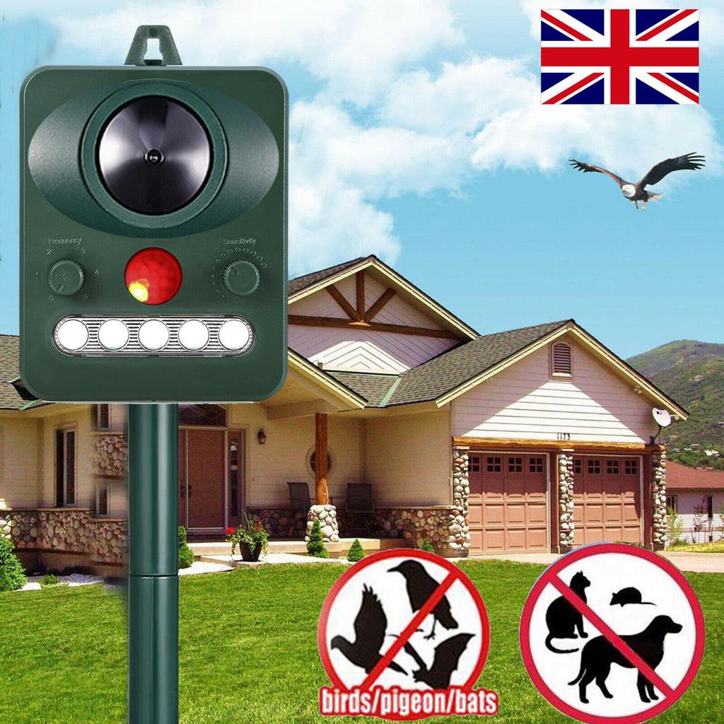 Solar Ultrasonic Animal Repellent: Effective for Rats, Cats, Dogs, Birds