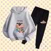 Autumn Winter New Capybara Cartoon Print Outfit Kids Hoodie Set Boys Girls 3-17 Casual Fashion Children's Set Trousers Pant Suit