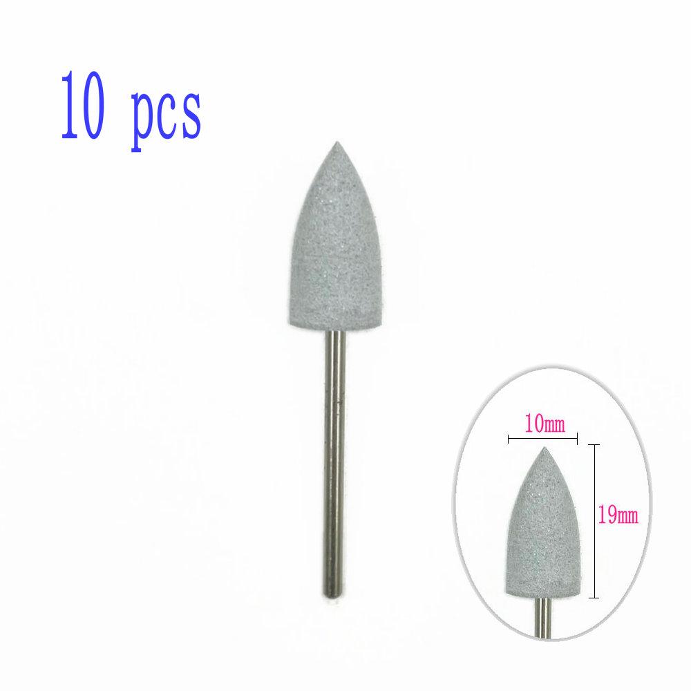 6pcs/10pcs Silicone Rubber Dental Polishing Polisher Grinders Nail Drill Bits for Electric Manicure 2.35mm Shank