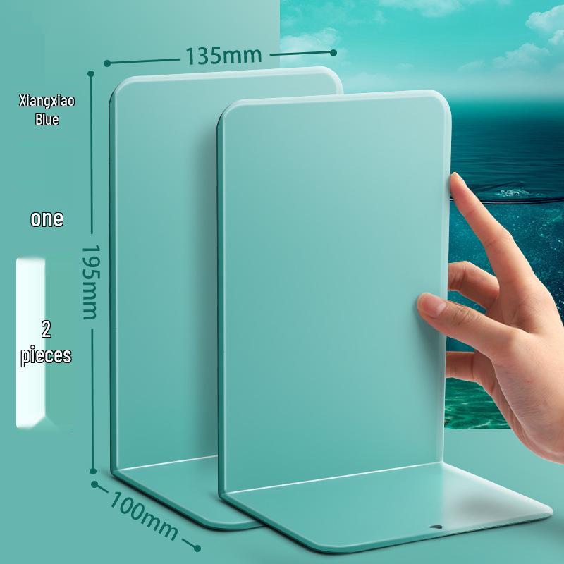 2-Piece Retractable Metal Book Stand and Bookend for Students