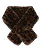 Retro Thicken Warm Leopard Print Scarf For Women Windproof Faux Fur Scarf Soft Faux Collar Cross Scarf Winter Scarf Neck Wrap