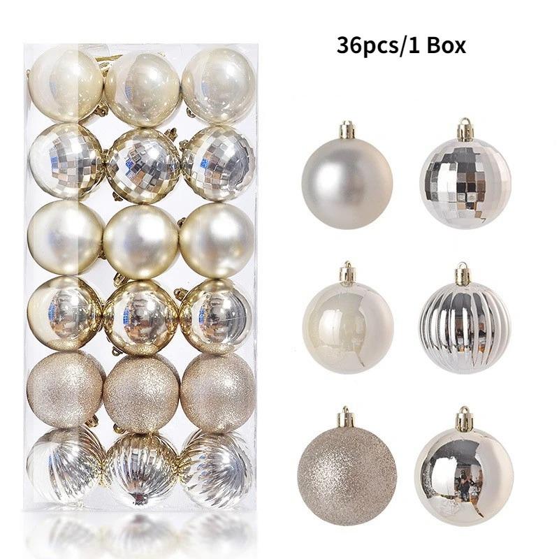 4CM Christmas Decoration Christmas Balls Hanging Xmas Tree Pendant for Home Party Decor 2025 New Year Navidad Gifts Ornaments