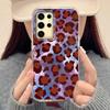 Luxury Gold Leopard Print INS YK2 Women Gilrs Phone Case for Samsung Galaxy S25 S24 S23 S22 S21 S20 FE Plus Ultra Shell Cover