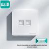 Network & Telephone Wall Plate