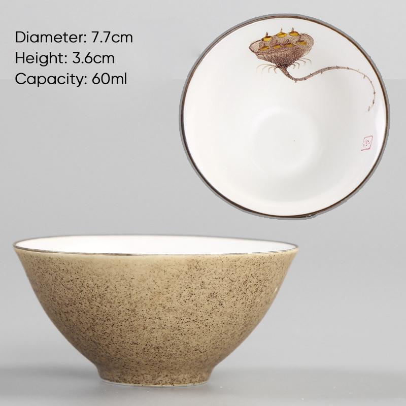 

Расписанная вручную керамическая чашка для чая, фарфоровая чаша для чая, чашки для эспрессо, керамическая кружка для кофе, кружки для послеобеденного чая, кофейные чашки, 1 шт. 60