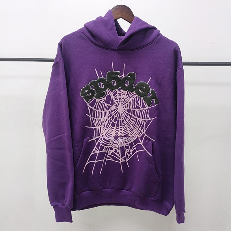 Young Thug Style Spider Web Hoodie Set