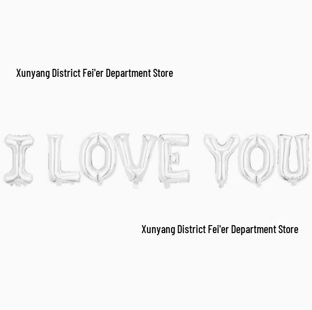 I LOVE YOU Letter Balloons – Valentine’s/Birthday/Wedding Decoration Set
