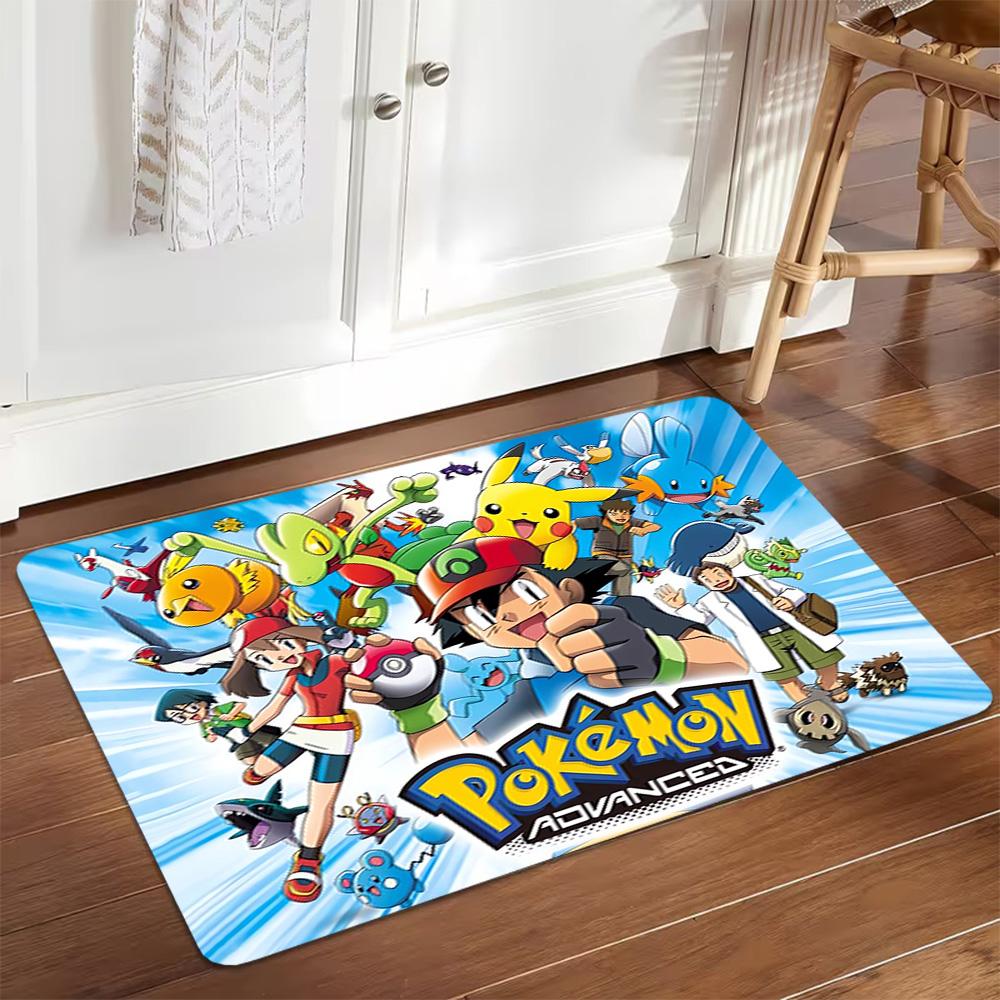 Pokemon Go Pikachu Poster Decoration,Carpet,Living Room,Bedroom, Non-slip,Square rug