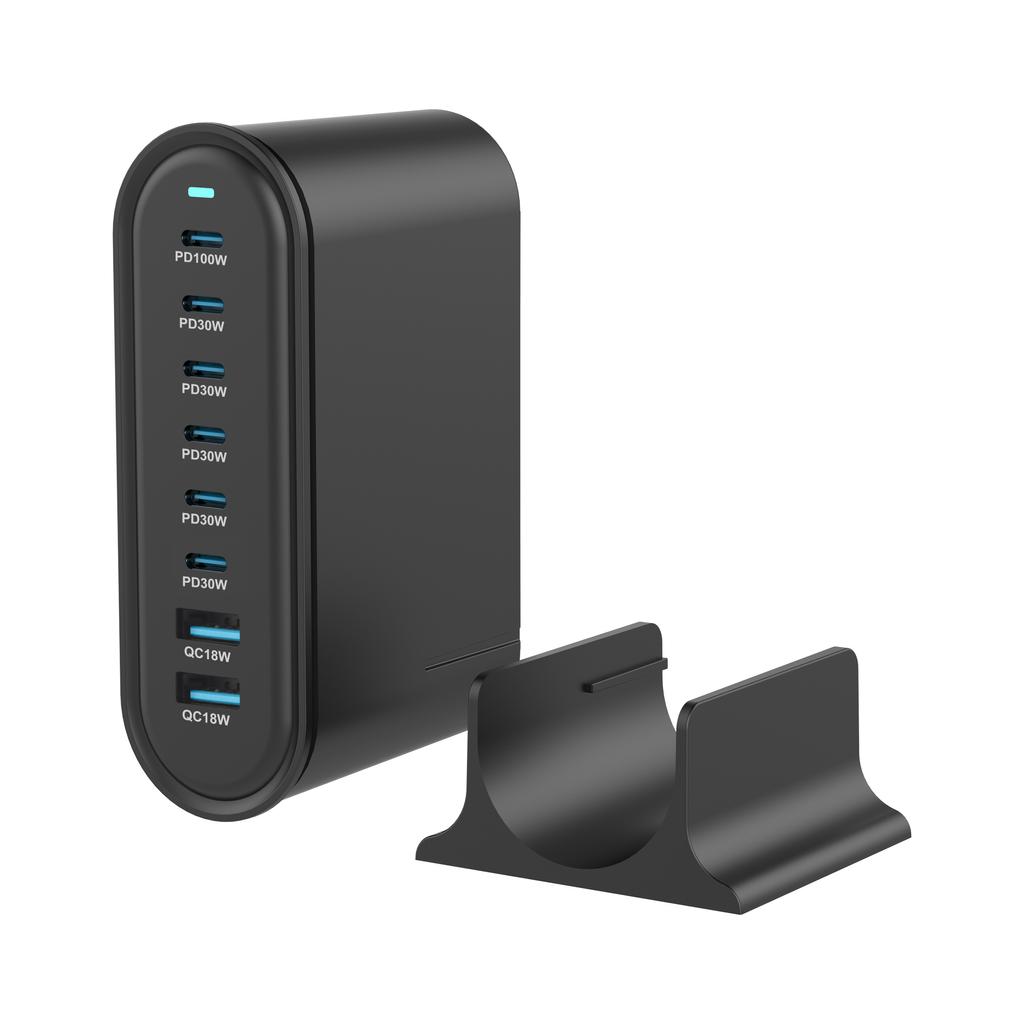 286W USB GaN Ladegerät 8-Port Ladegerät für mehrere Geräte, USB-Ladehub mit Smart IC für iPhone15 16 Samsung ipad
