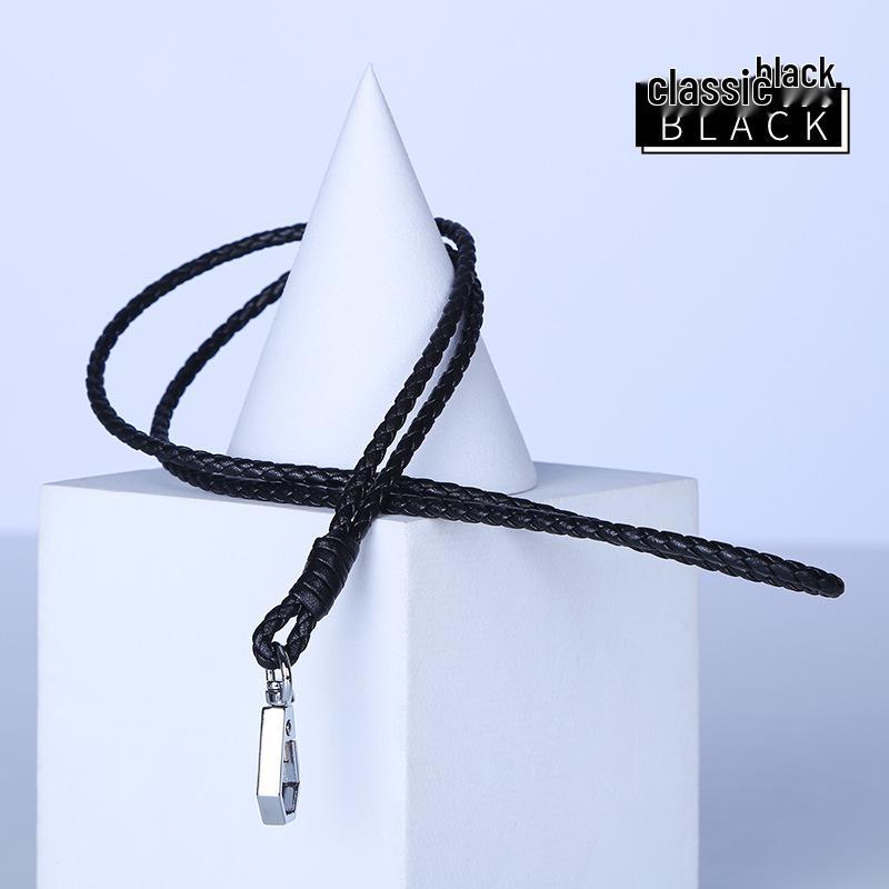 Leather Lanyard ID Card Holder with Neck Strap