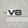 3D Metall Chrom Schwarz V8 Auto Heckklappe Aufkleber Emblem Abzeichen Decals für Auto Zubehör