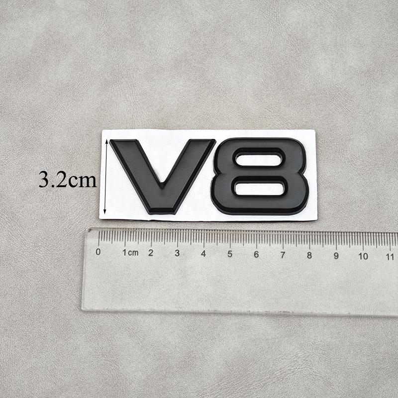 3D Metall Chrom Schwarz V8 Auto Heckklappe Aufkleber Emblem Abzeichen Decals für Auto Zubehör