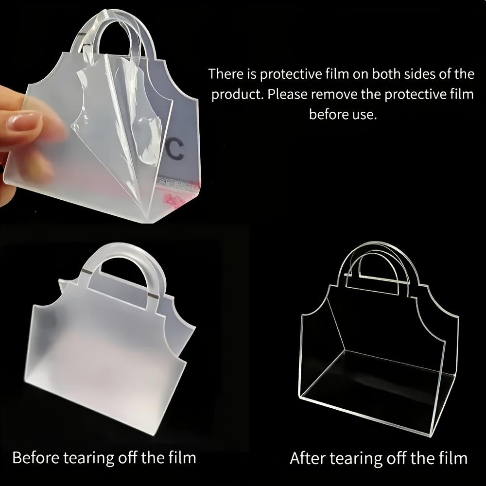 2/11 Stück Transparente Acryl Tragbare Geschenkbox Handtaschen-Stil Displayboxen Party Hochzeitsparty Süßigkeiten Dim Sum Souvenir Geschenkverpackung Box
