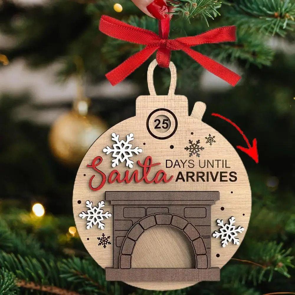 Handmade Santa Claus Christmas Countdown Santa Clause Wooden Christmas Calendar  New Year