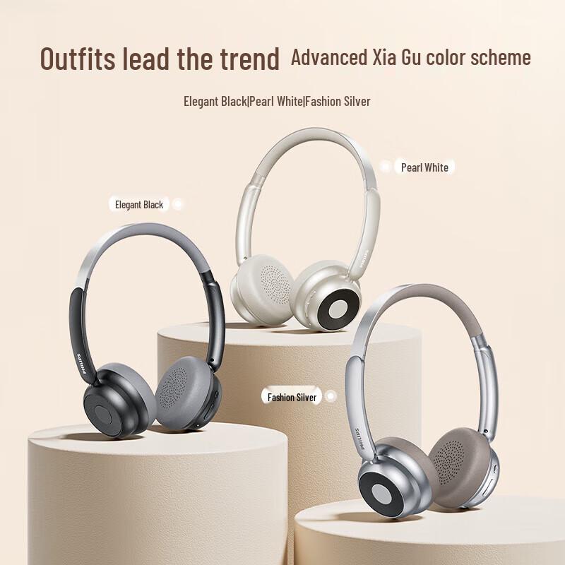 Philips TAH1129 Retro Wireless Noise-Canceling Over-Ear Headphones
