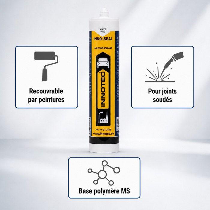 Mastic d'étanchéité blanc 290ml, mastic de jointure, mastic sanitaire blanc