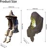 Solar Hexe Figur Licht Außendekorationen Gruseliger Zauberer Harzstatue LED-Licht für Terrasse Hofdeko