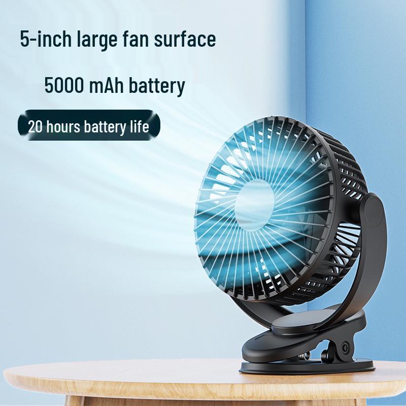 Portable USB Rechargeable Fan: Silent, Dual-Use, Long Battery Life, Strong Wind for Dorm, Office, or Home