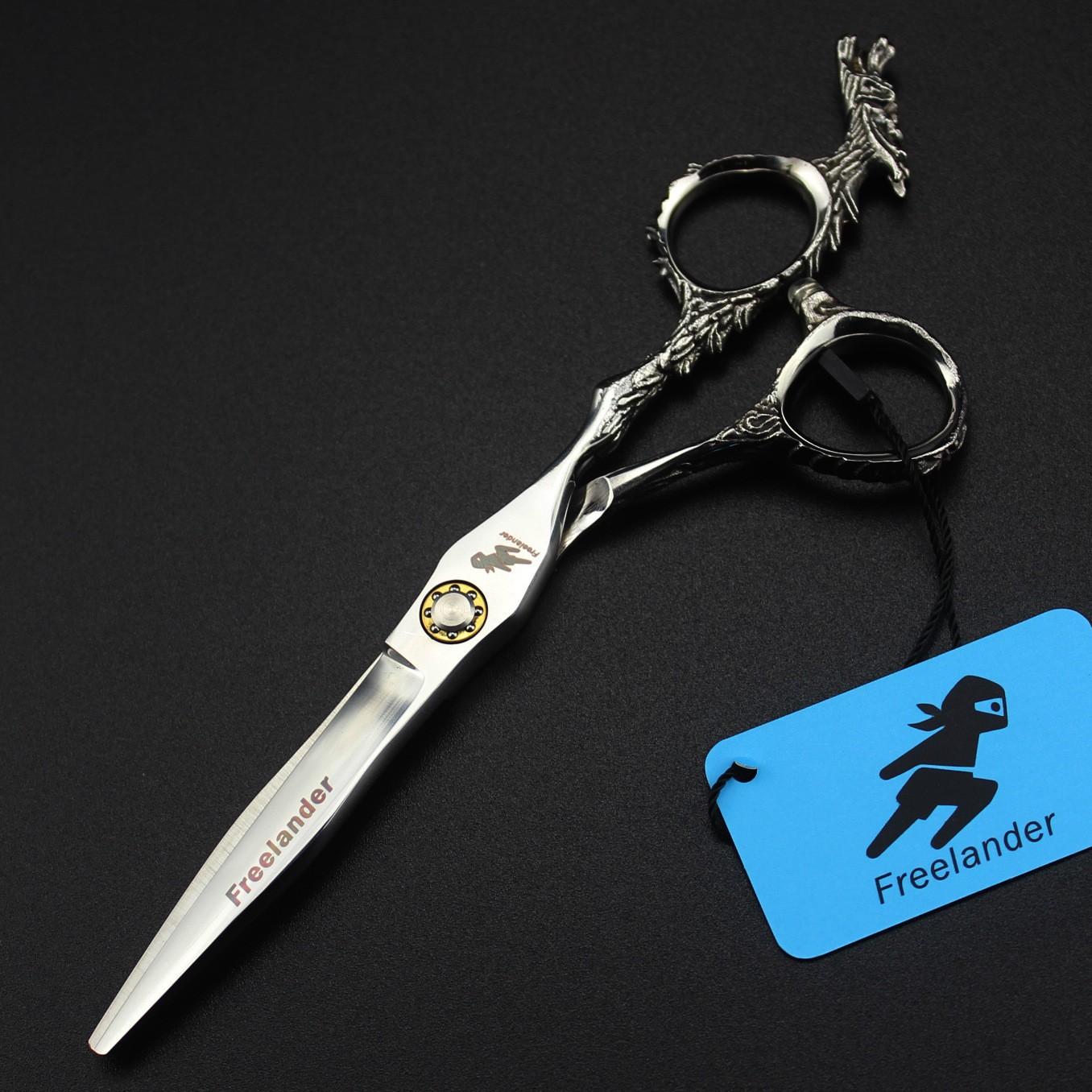 6.0 inch tail dragon handle, hair handle scissors, hair scissors, flat scissors, bangs scissors, tooth scissors, thin Bearing dragon handle flat shear