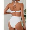 Maillot de bain une pièce sexy rembourré pour femmes Trikini Maillot de bain blanc Body Maillot de bain Vêtements de bain Vêtements de plage