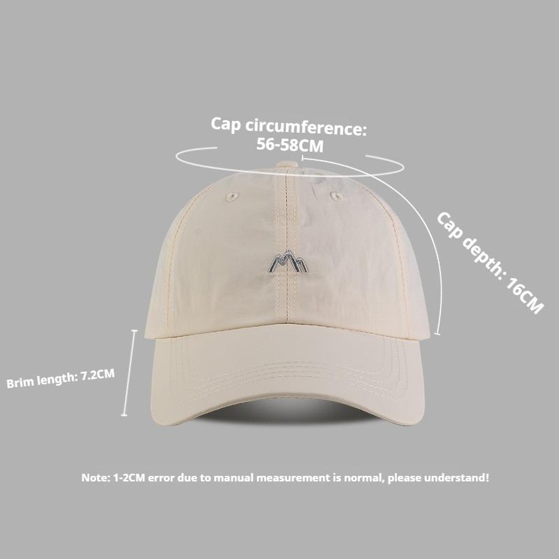 Lightweight Quick-Dry Baseball Cap Unisex Soft Top Breathable Sun Hat with Mountain Embroidery Sports Adjustable Caps for Summer