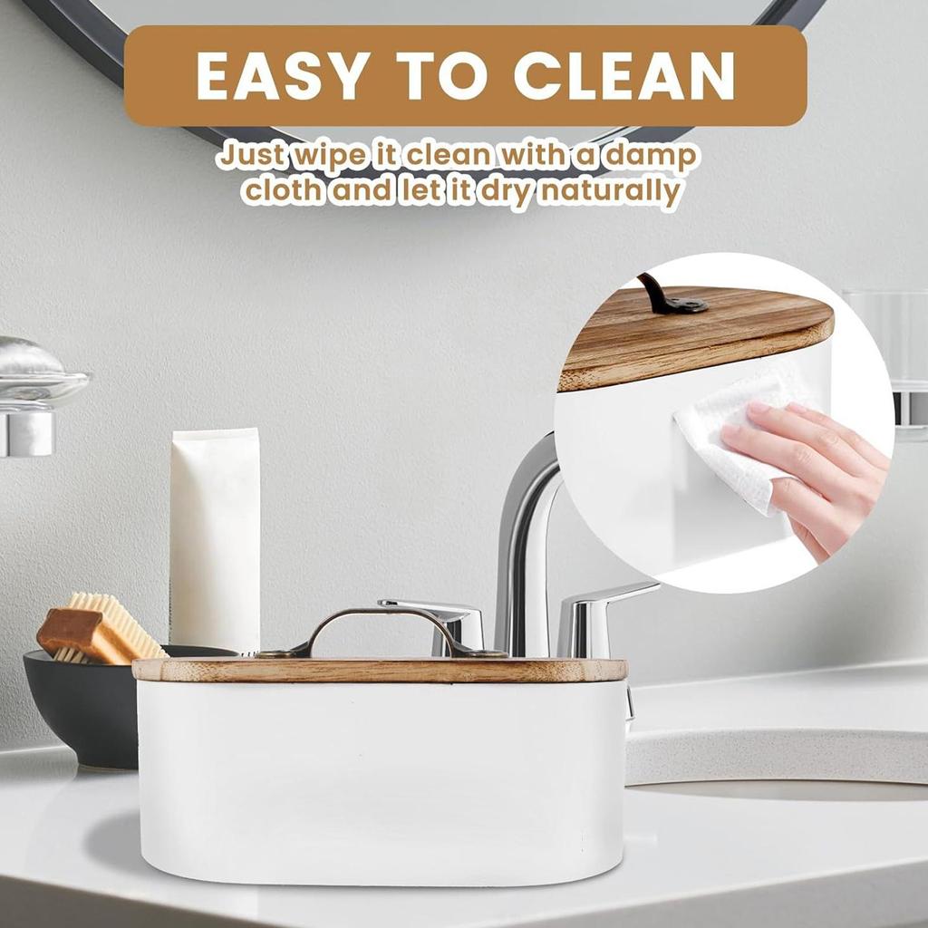 Tamponhalter Aufbewahrung für Badezimmer Feminine Holzbehälter Box Organizer Tampon Pad Baumwollhalter Aufbewahrungs Organizer Box