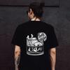 Funn Skull Drinking Beer Graphic Tshirt Men Dark Punk Skull Top Street Rock Hip-Hop Shirt Unisex XS-4XL Tee Roupas Masculinas