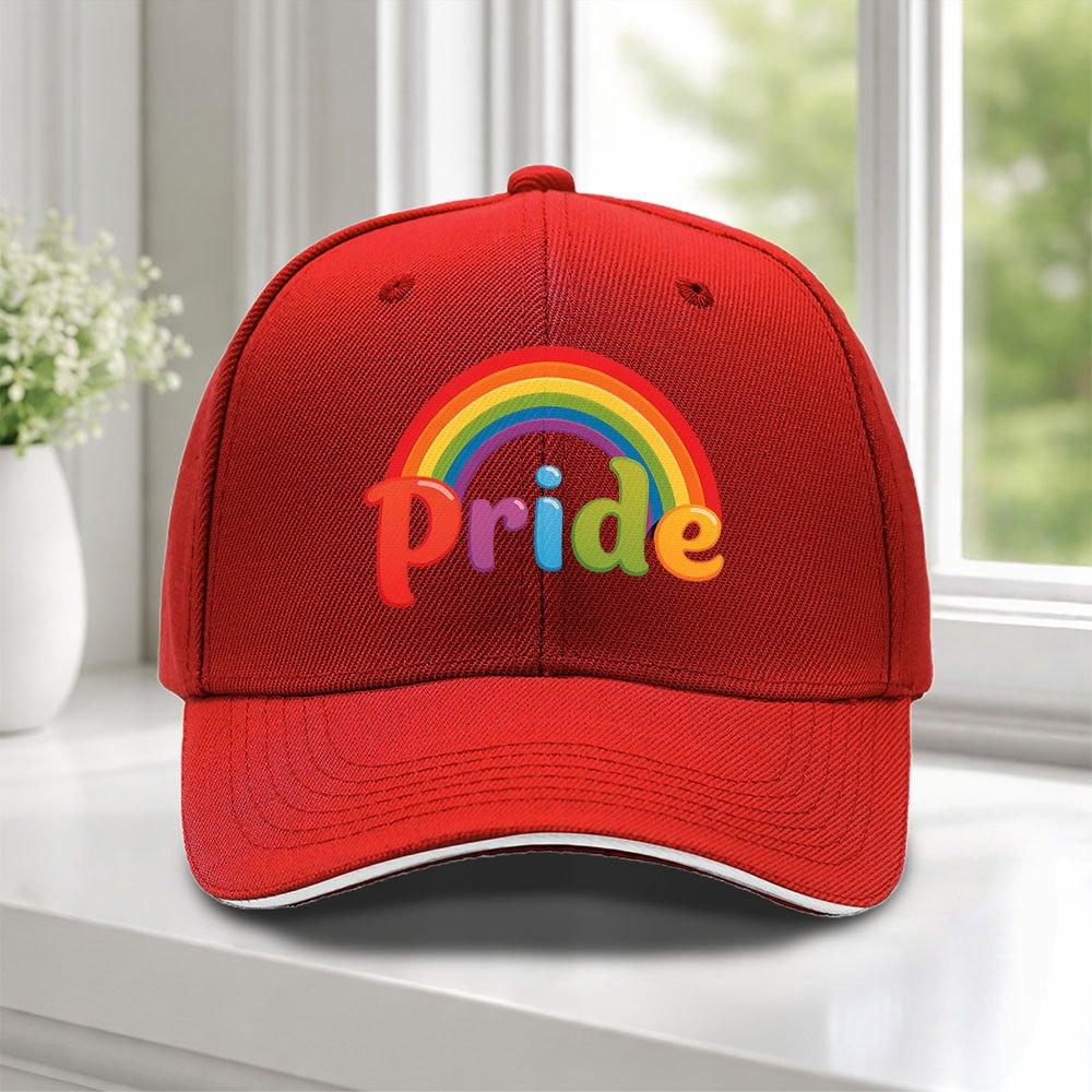 Rainbow Pride Adjustable Duckbill Baseball Cap Lightweight Unisex Hat for Festivals Weddings Golf Cycling Outdoor