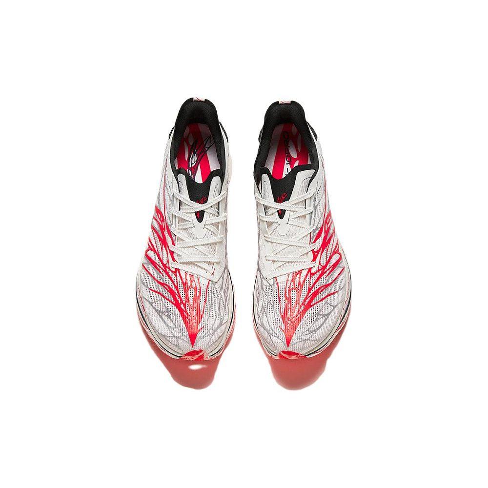 Anta C10 Pro Fabric Cushioning Slip Resistant Low top Nitrogen Technology Marathon Racing Running Shoes Men's White Red 112455568-2