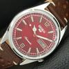 5 AUTOMATIC 7009A VINTAGE REFURBISHED JAPAN MENS RED DIAL WATCH A446719-1