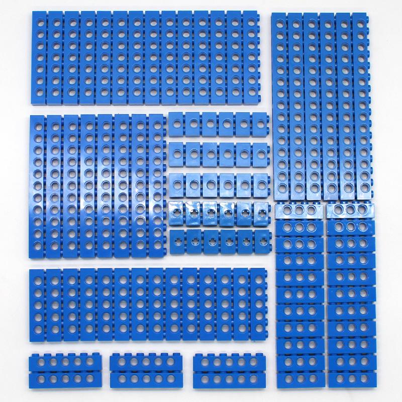 

100pcs Bulk Technical Parts Pin Liftarm Bricks Studless Beam Axle Plug Connector Panel Gear Building Blocks Compatible Toy