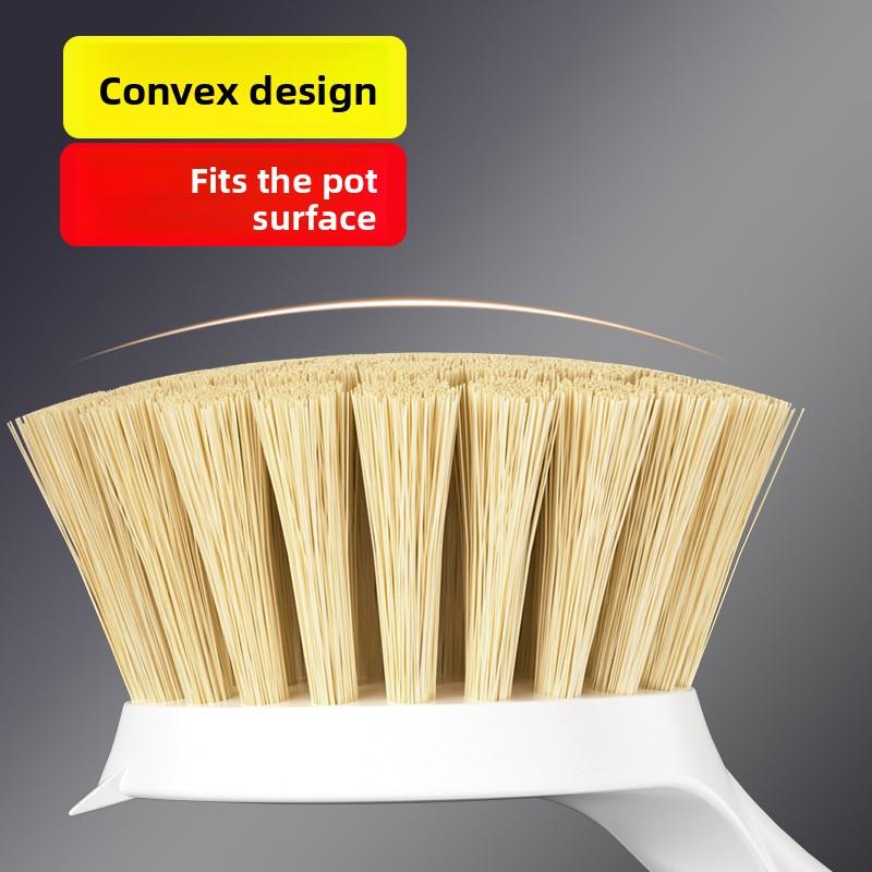 Long-handled Pot Brush - Household Kitchen Dishwashing Brush - Cleaning Brush - Pot Cleaning Tool - Transparent Handle Pot Brush