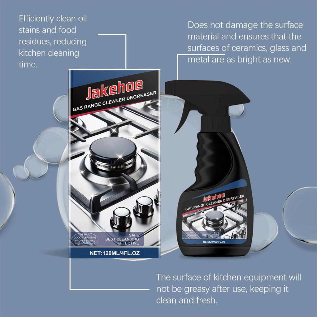 Gasherdreiniger Gasherd Multifunktionaler Entfettungsreiniger Herd Glänzt wie Neu