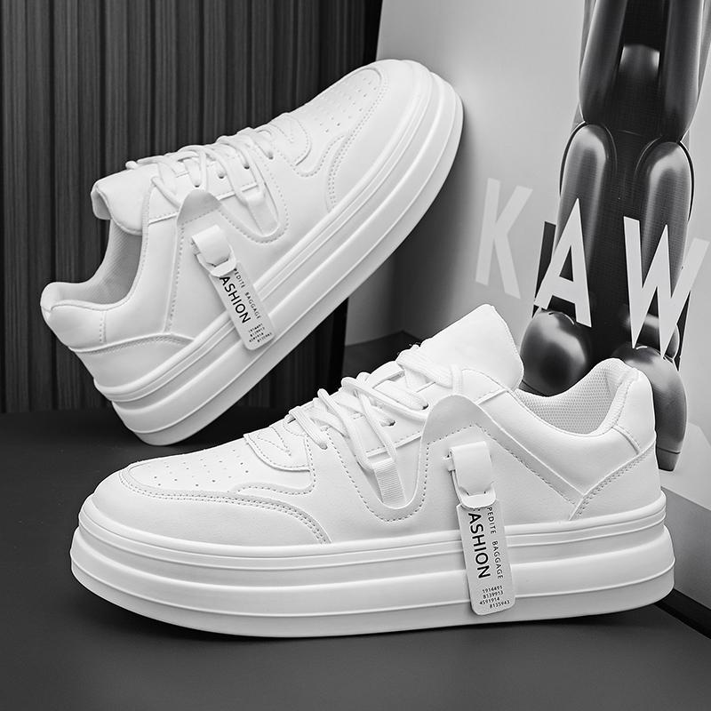 Fashion Trend New Men's Fluorescent Green Patent Leather Platform Shoes Male Sports Walking Sneakers Tenis Masculino Zapatos Hombre