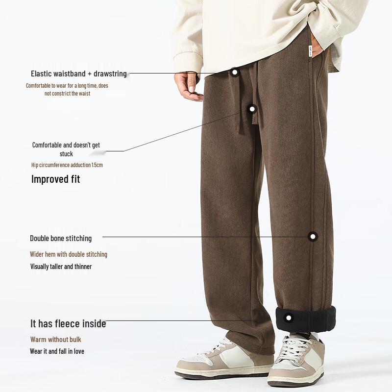 JEEP Men's Fleece-Lined Thermal Casual Sport Pants