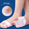 Five-Hole Toe Separator with Thickened Breathable Arch Support and Pressure Relief Insole for Hallux Valgus Correction